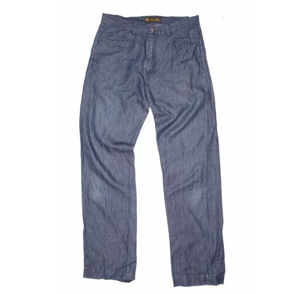Loro Piana Denim Jeans Cotton Linen Blend 44 IT